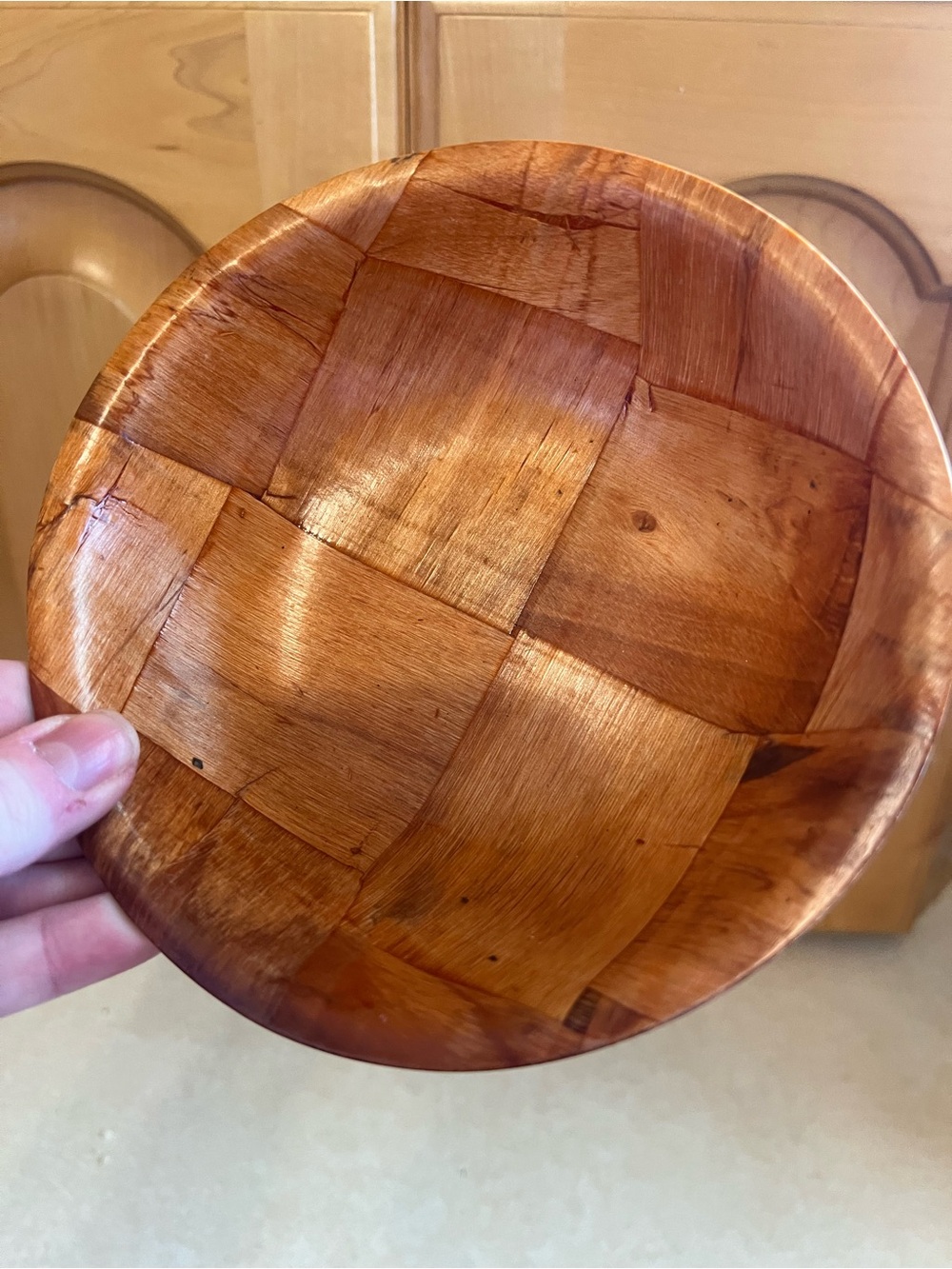 Vintage Woven Wood Bowls - Picture 5 of 7